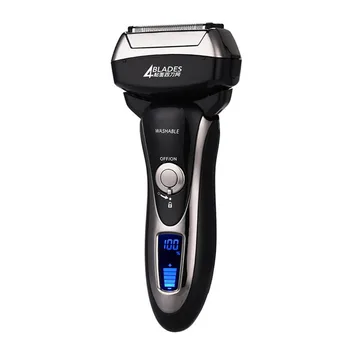 

Rechargeable Electric Razor Reciprocating Floating Shaver Four Blade Beard Trimmer Shaving Machine Men Shavers LCD Display