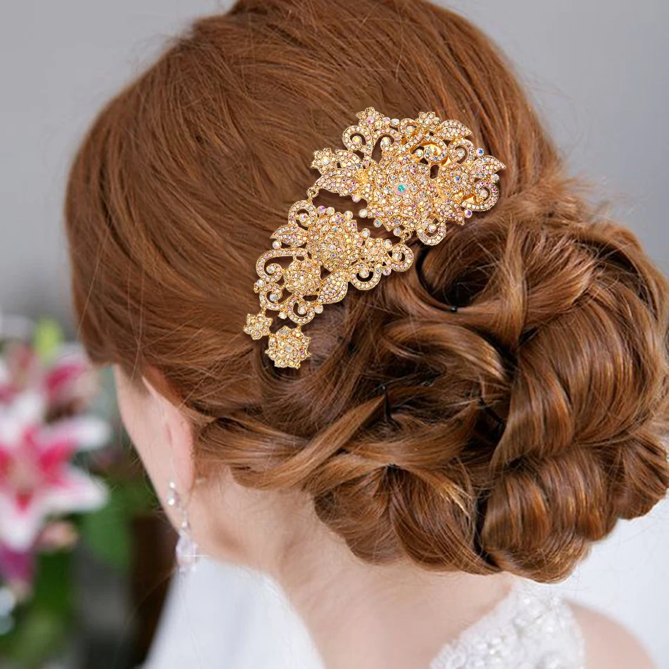 Bridal Hair Clip Crystal  Wedding Accessories For Women Piece Comb