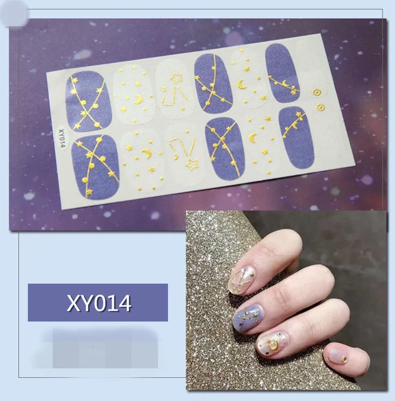 Monja Nail Art DIY Decals Manicure Decoration Star Design Decoration Manicure Tips Foil Adhesive Wraps nail stickers