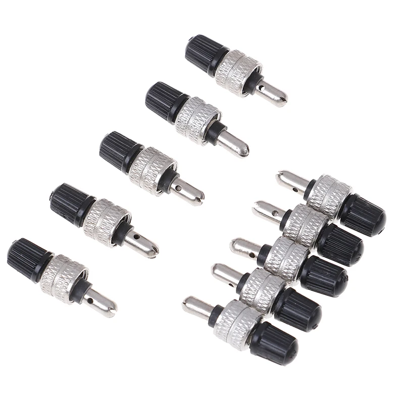 1/3/10Pcs Nickel Plated Brass Bike Wheel Tire Valve Core with Cap Bicycle Schrader Valve Ultralight Zinc Alloy MTB Mountain Road