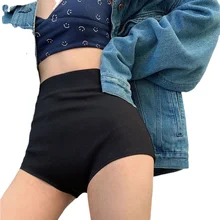 Black All-match Shorts Women Summer New High-waist Shorts Were Thin Hot Girl Tights Casual Sports Shorts Street Wear