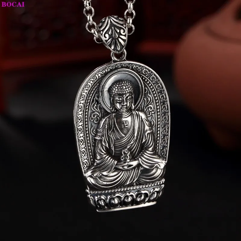 Кулон BOCAI из серебра пробы для мужчин и женщин Модный классический амулет