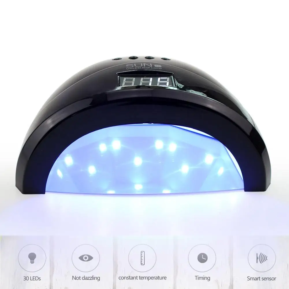 48 Вт светильник для сушки ногтей лампа для сушки ногтей 30LED 110-240 в черный