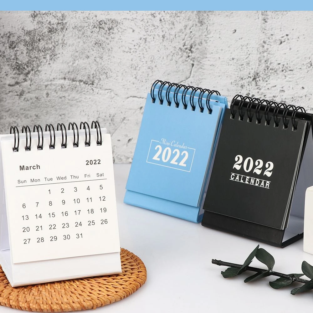1Pc 2022 Desktop Calendar Stand Up Calendars Schedule Desk Calendar For Office Table Desk Decoration|Calendar| - Aliexpress