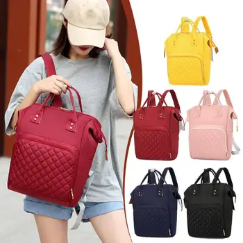 

Large Capacity Nylon Maternity Nappy Top-handle Bags Baby Care Nursing Diaper Bags Fashion Solid Color Mommy Travel Backpacks