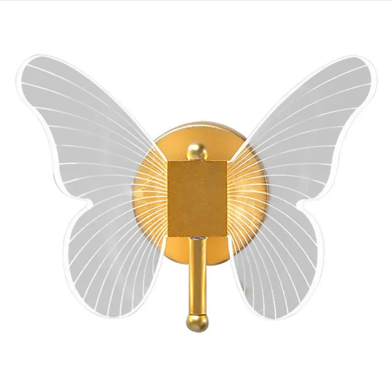 Led Lampara Mesita Noche For Bedroom Butterfly Wall Lamp Creative Modern Nordic Bedside Light Decorative Background Home Decor