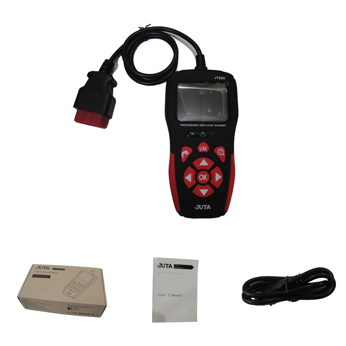 JT600 Улучшенный универсальный сканер EOBD OBD2 считыватель кодов неисправности
