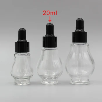 

Silver/Gold/Black Dropper Clear Single Gourd Shaped Container Essential 20ml