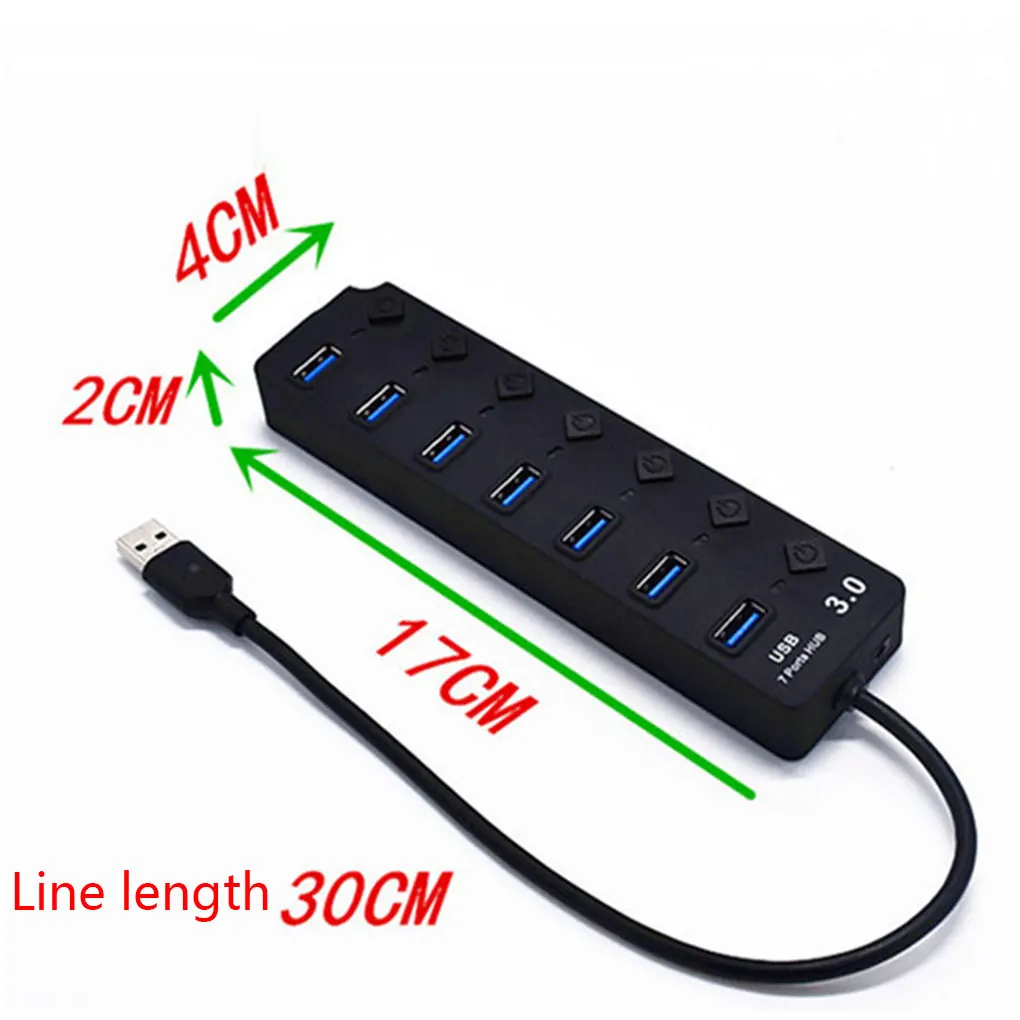 Компьютер от 1 до 4/7 usb портов USB3.0 адаптер разветвитель концентратор защита от короткого замыкания высокая скорость передачи данных