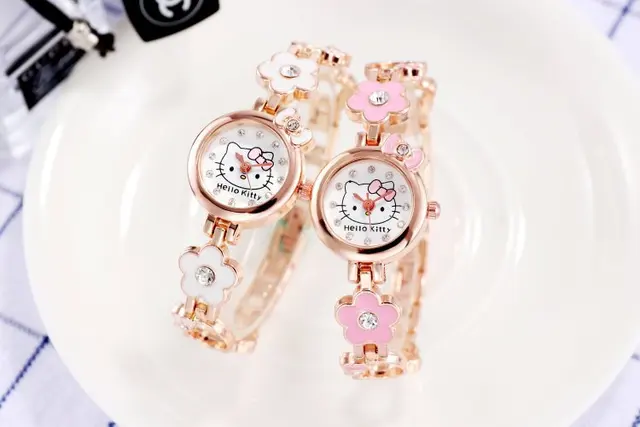 Hello Kitty Smart Watch Electronic Watch Cute Led Sports Waterproof  Children Cartoon Quartz Wrist Watch Girls Silica Gel Clocks - T-shirts -  AliExpress