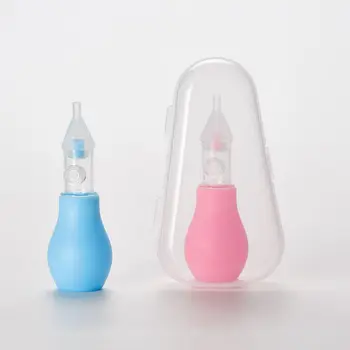 

Nasal Aspirator Baby Suction Nose Clip Solid Silicone Pump Anti-Backflow Suction Device Safe Non-Toxic 2 Pcs Gift Storage Box
