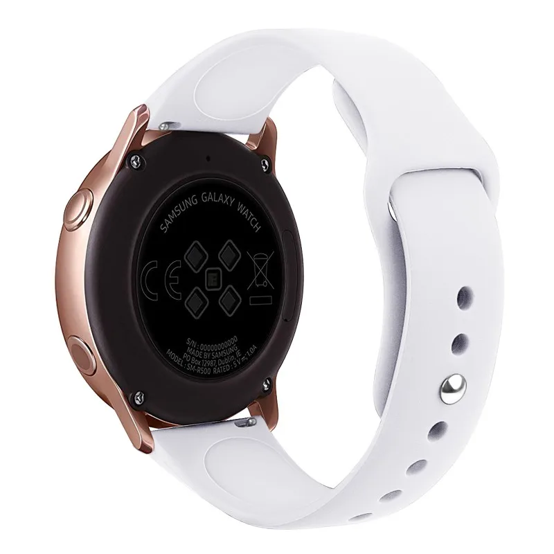 42 мм ремешок замена, силиконовый браслет регулируемый ремешок для samsung Galaxy Watch Active 40 мм с размером S/L