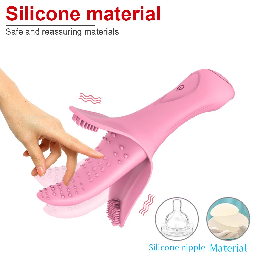 Silicone Tongue Vibrator Clitoris Stimulator Vibrator Rechargeable Clit Female Adult Sex Toy For Women Masturbator For Couples