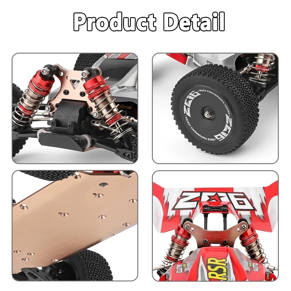 Wltoys 144001 1/14 полноприводный сплав 60 км/ч высокоскоростной Радиоуправляемый багги