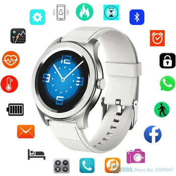 

Round Digital Watch Women Men Wristwatch For Android IOS Electronics Luxury Clock Watch Fitness Tracker Waterproof Wristwatch