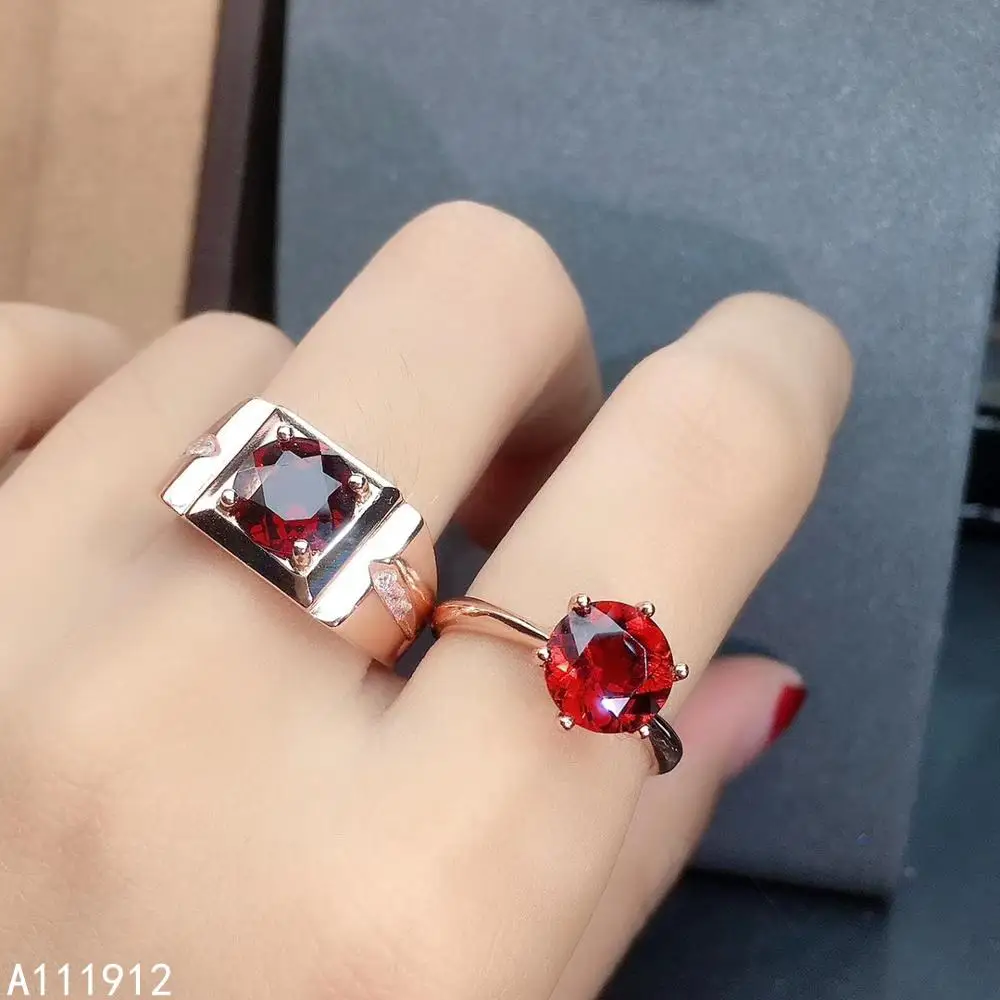 KJJEAXCMY хорошее ювелирное изделие натуральный гранат серебро 925 пробы пара