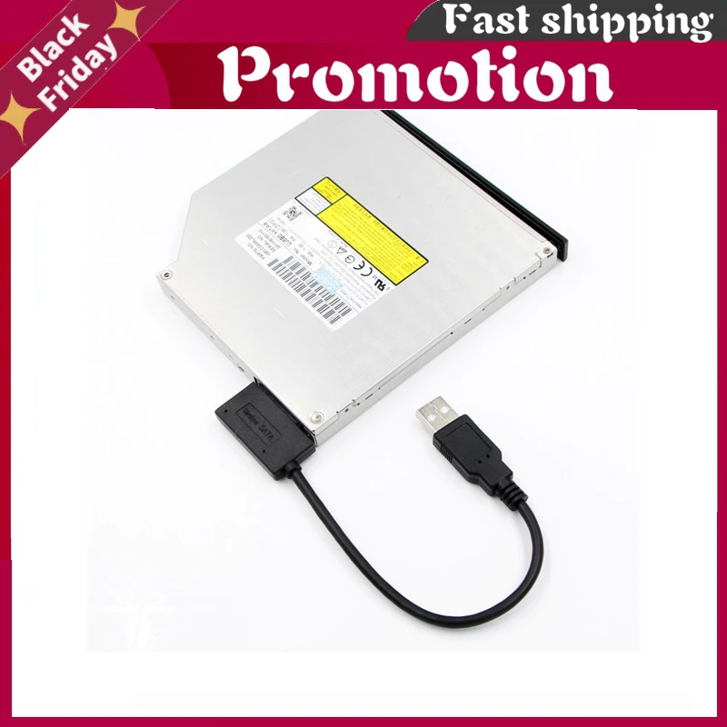 SATA to USB 2.0 Converter Slimline Sata 13 Pin Adapter Drive Cable PC 6P 7P CD DVD Rom For Laptop Notebook | Компьютеры и офис