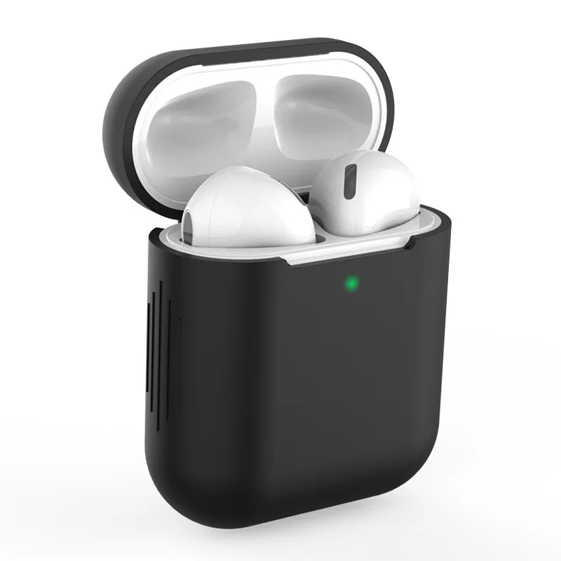 Чехол с изображением Капитана Америки Бэтмена для AirPods 2, чехол с милым мультяшным рисунком, мягкий силиконовый чехол для наушников Airpods, чехол Funda - Цвет: Темно-серый