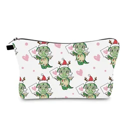 Dinosaur Makeup Pouch Cartoon Print Purse Pencil Bags Art Print Creativity Make Up Organizer Vintage Makeup Travel Bag