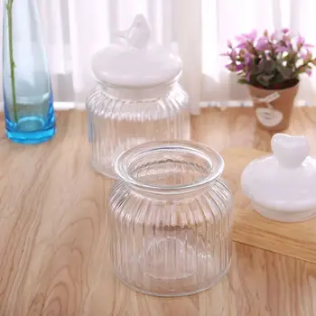 

Nordic Ceramic Glass Candy Jars Sealed Cans Kitchen Food Storage Bottle Spices PXPC
