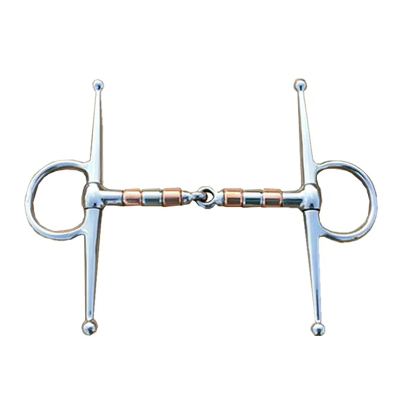 Stainless Steel Horse Bit 13cm Mouthpiece Copper Roller Full Cheek Bits horse riding equipment