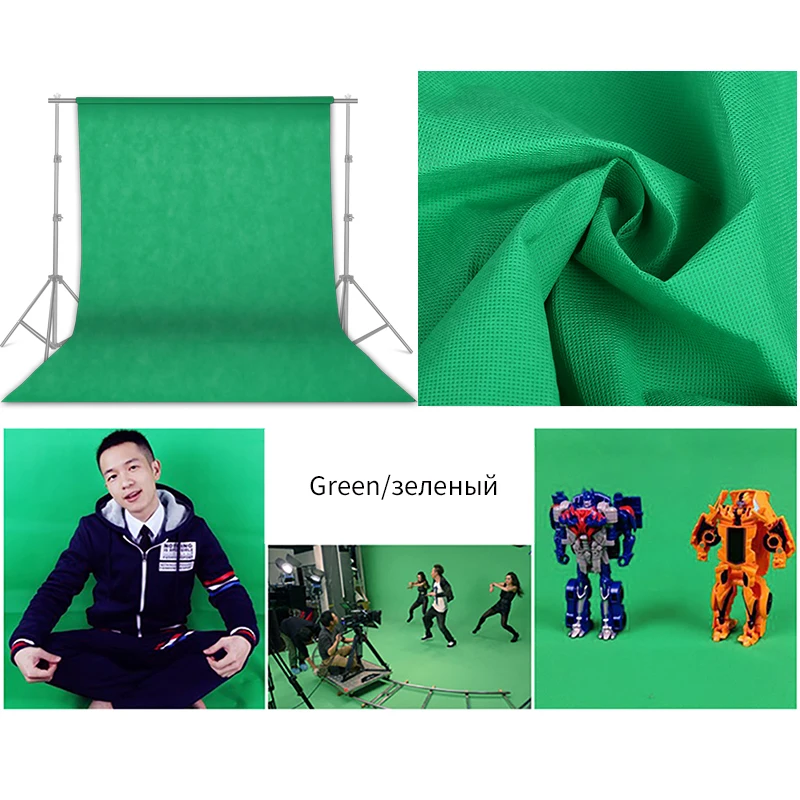 

Photography 1.6x3M Photo Background Backdrop Green Screen Chroma Key for Photo Studio Background Stand Non Woven