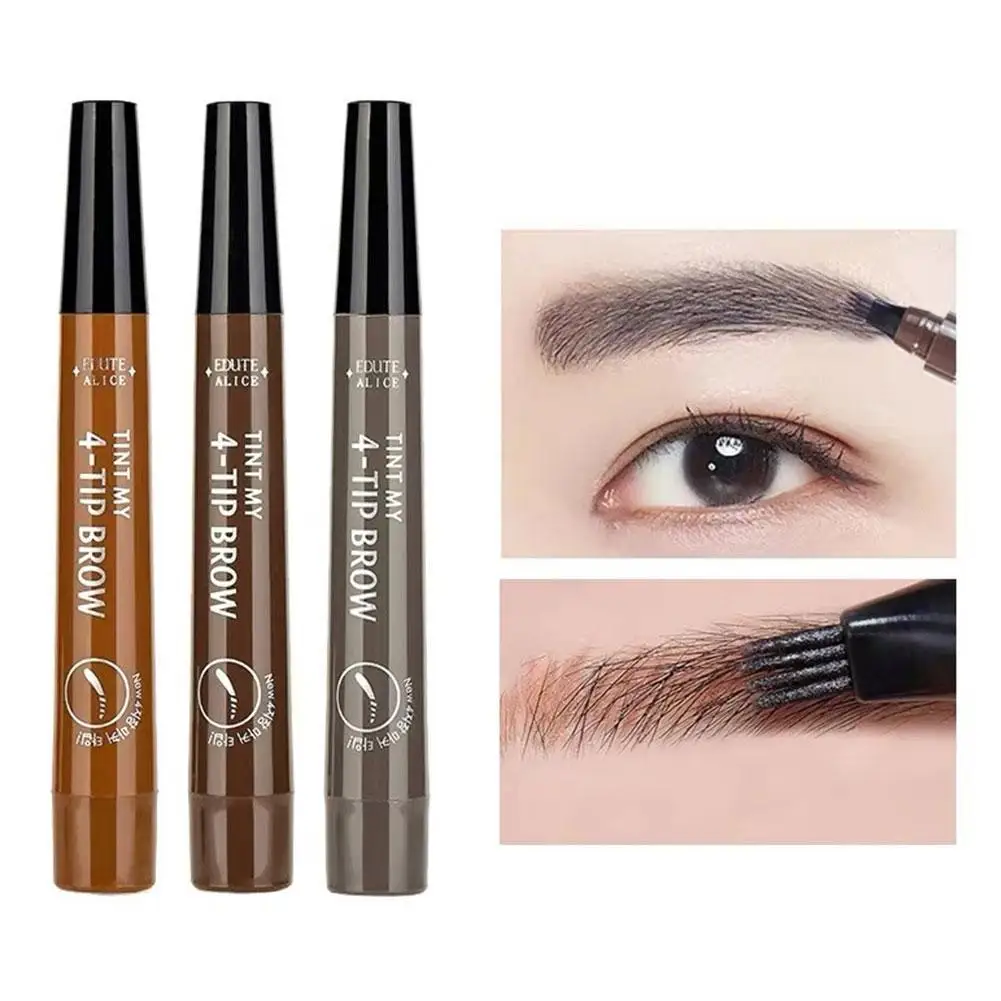 

1PCS 4 Fork Microblading Tattoo Eyebrow Pen Waterproof Fine Brow Maquiagem Eye Cosmetics Makeup Tint Sketch U2I5