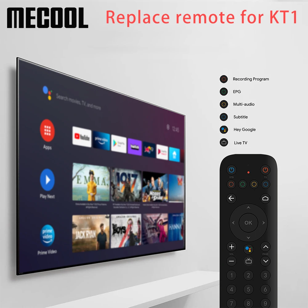 Mecool V03 Original Replace Remote Control Bt Voice Control For Android10.0 Tv Box Mecool Kt1