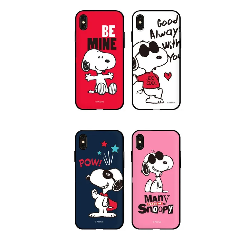 

South Korea Genuine Product Snoopy Applicable iPhone X/x r Mobile Phone Case with Card Slot iPhone X's MAX Shatter-resistant Pro