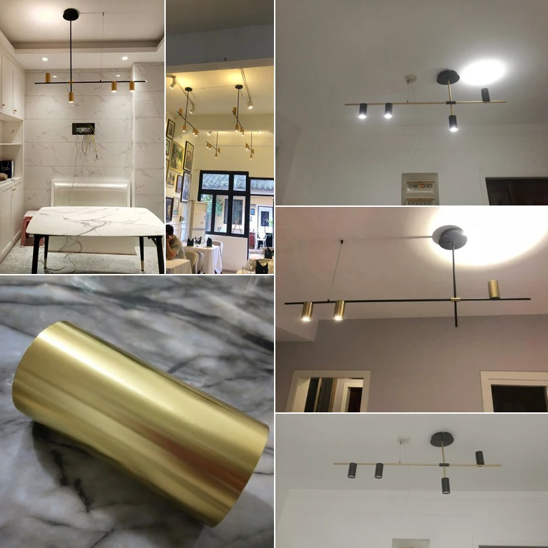Современный подвесной светильник для обеденного зона светодиодные потолочная люста на кухню золотой абажур освещения для гостиной светодиодный кухонный светильник подвесной светильник в спальню