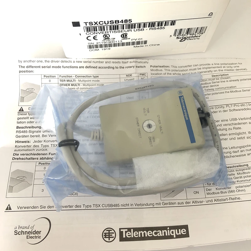 1 шт. TSXCRJMD25+ TSXCUSB485 Кабель для программирования/провод
