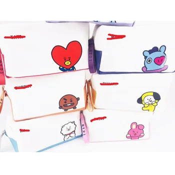 

Cute Cartoon Canvas Pencil Case Large Capacity Zipper Cosmetic bag Pencil Bag For Girl Gift School Supplies Kids Stationery gift