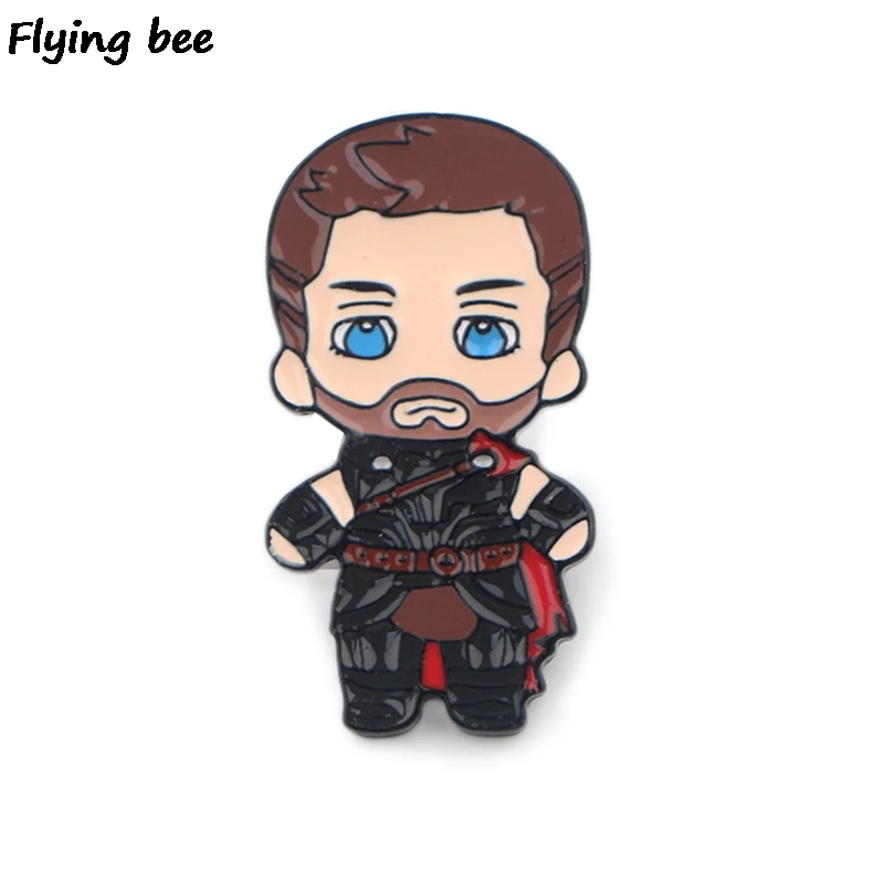 Flyingbee Тор Мультяшные значки Loki брошь модные эмалированные булавки футболки значки шпильки с отворотом значок для друзей женщин мужчин X0421 - Цвет: 2