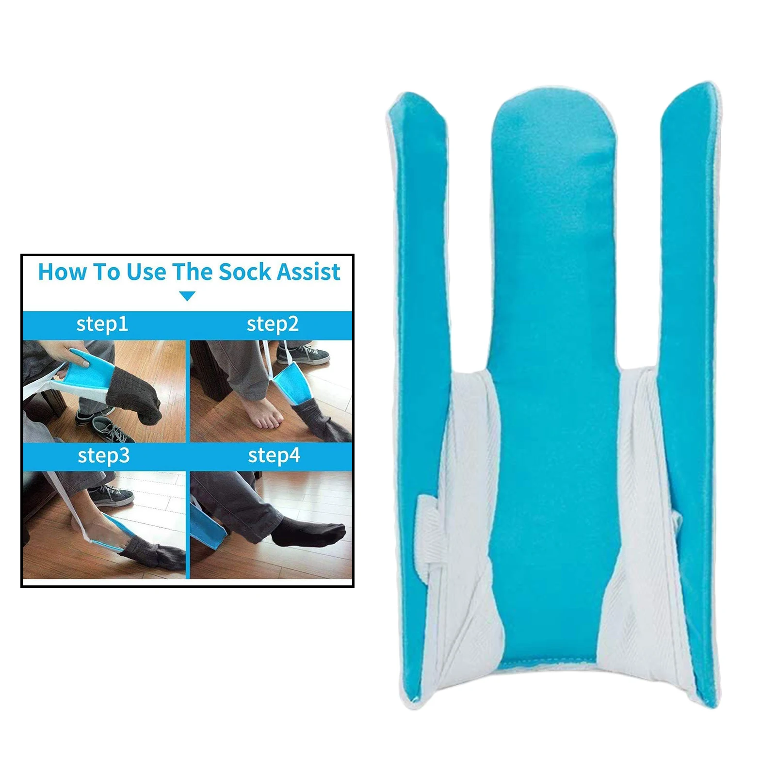 Flexible Sock Aid Kit Slider Sock Helper Aide Tool for Putting on Socks Men Women Elderly Sock Assist Device Sock Puller
