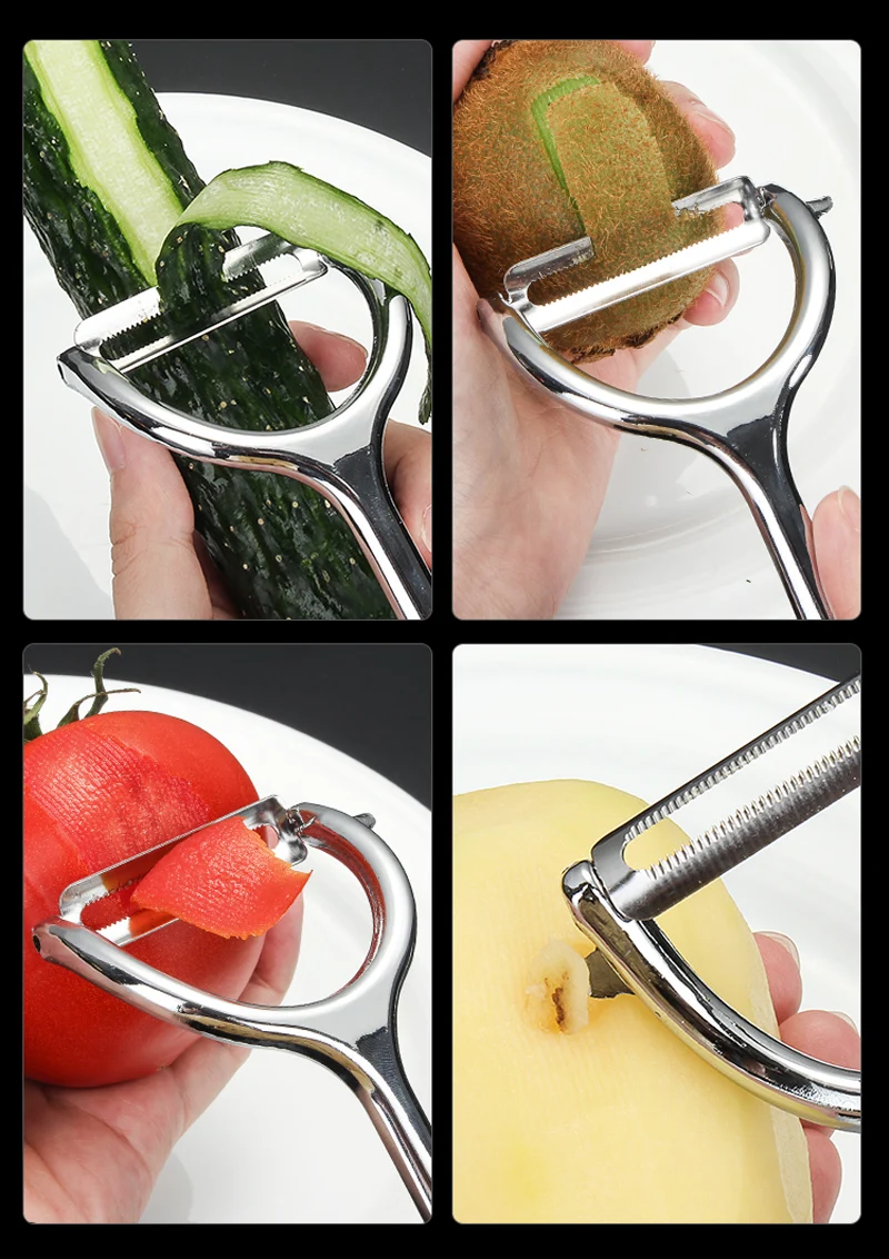Multi-functional Fruit Vegetable Peeler Stainless Steel Potato Apple Peeler Carrot Slicer Grater Kitchen Tools (2)