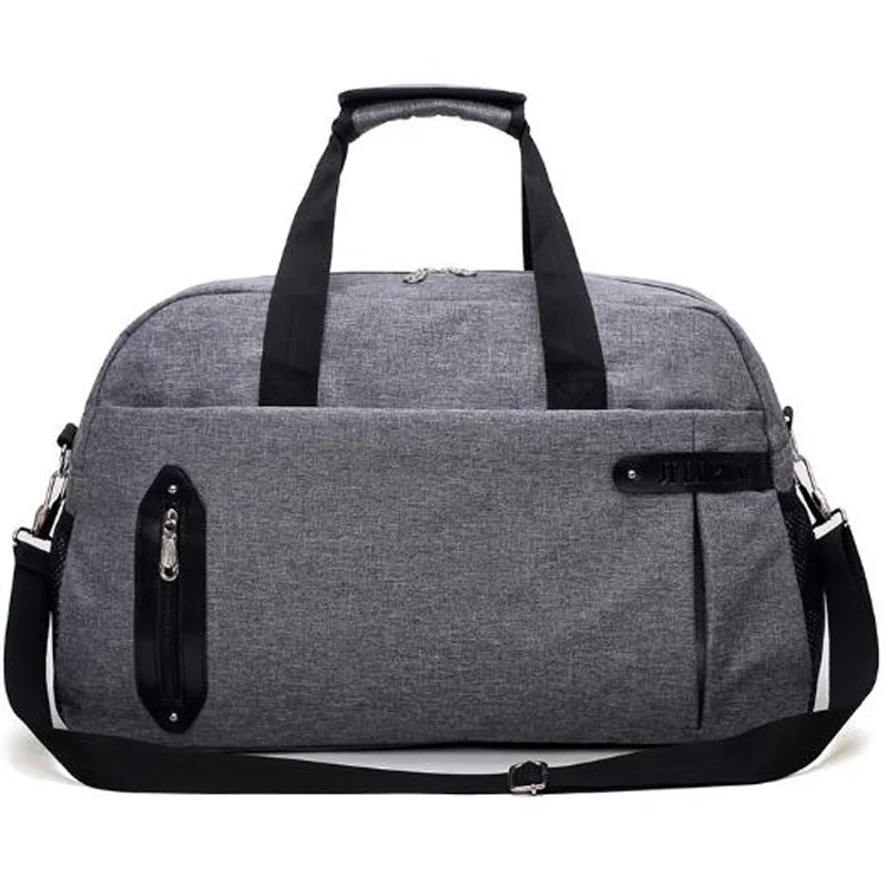 Спортивный чемодан Мужская Большая вместительная сумка через плечо Повседневная Уличная сумка для выходных - Цвет: Gray