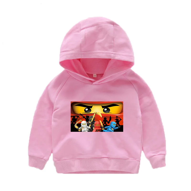 Свитер для маленьких мальчиков от 2 до 10 лет Детские толстовки с капюшоном для малышей, рубашка Ниндзяго, свитер с длинными рукавами с супергероями Jongens Kleding