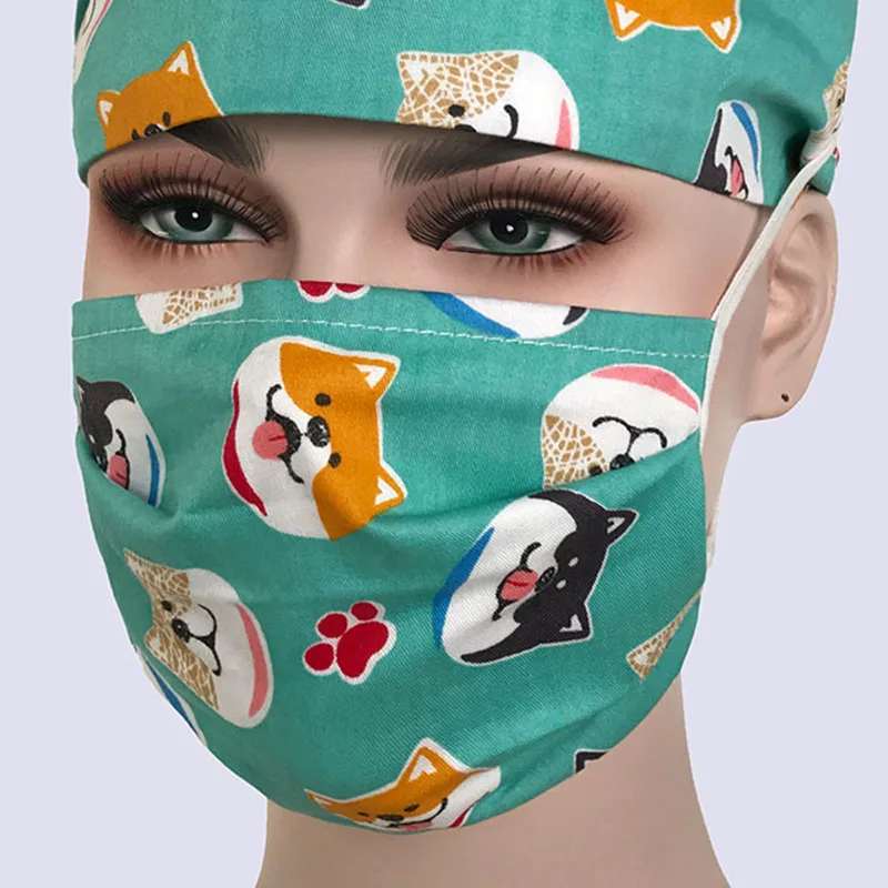 Хлопок ПЭТ Больничная для операционной маски мультфильм печать медицинская хирургическая докторская маска стоматологическая клиника уход маска Аксессуары для медсестер - Цвет: mask
