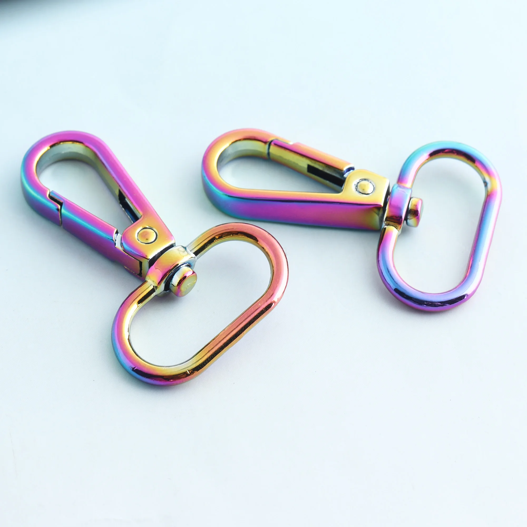 Colorful Swivel Clasp 25mm Metal Lanyard Hook Push gate Lobster