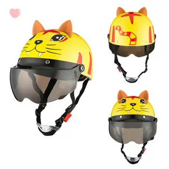 

Kids Motorcycle Half Helmet Cartoon Children Helmet Bike Riding Protective Safety Helmet with Goggles for Riding Roller Skating