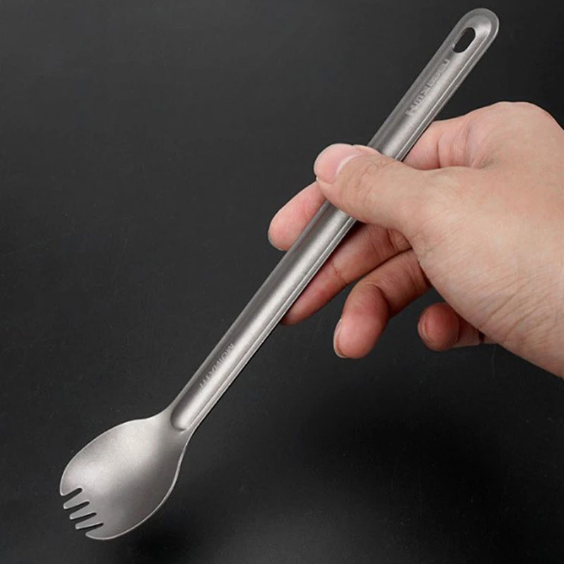1pc Titanium Spoon Long Handle Spoon Outdoor Camping Tableware ZT 1pc Titanium Spoon Long Handle Spoon Outdoor Camping Tableware ZT
