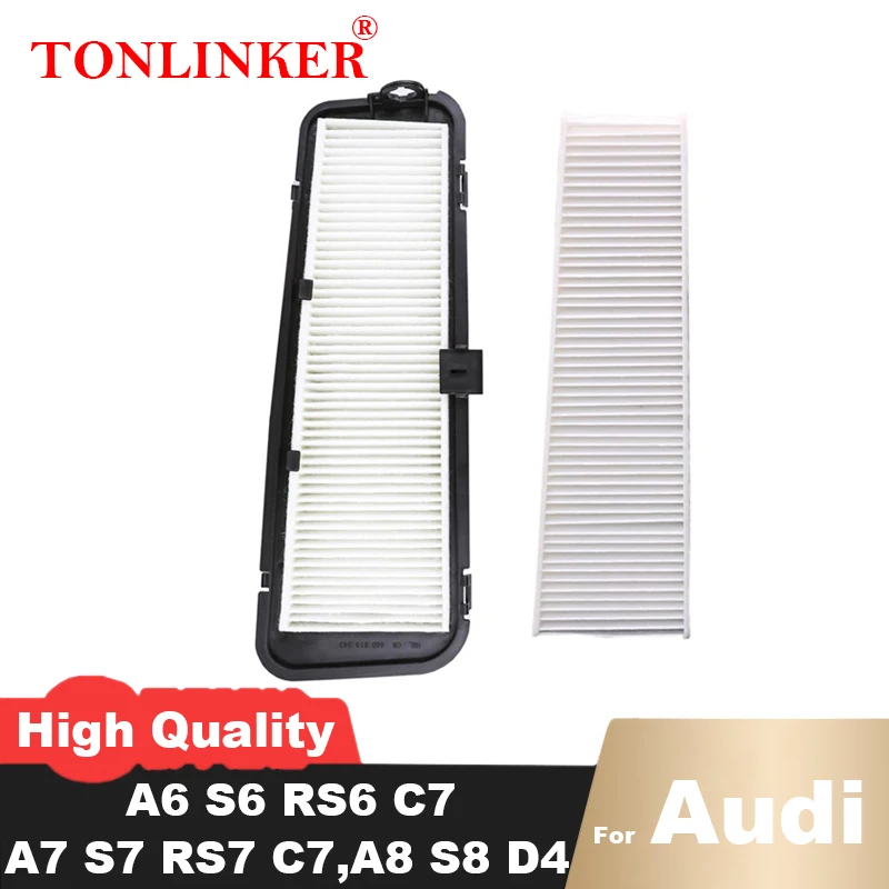 TONLINKER External Cabin Filter 4GD819343 For Audi A6 S6 RS6 C7 2010 2011 2012-2018 A7 S7 RS7 4G A8 S8 D4 4GD819429A All Model | Автомобили