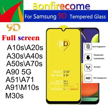 

10Pcs 9D Full Curved Tempered Glass For Samsung Galaxy A10S A20S A30S A40S A50S A70S A51 A71 A91 M30S Screen Protector