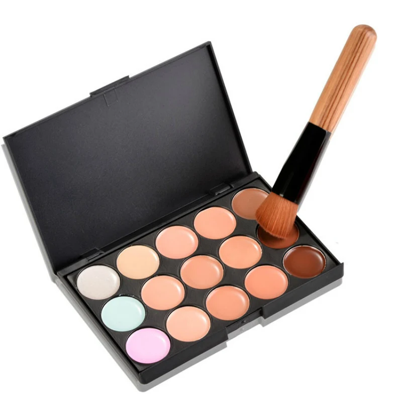 

POPFEEL Facial Makeup Moisturizing Concealer Cream Full Cover Dark Circles Foundation Make Up Hide Blemish Balance Skin 15 Color