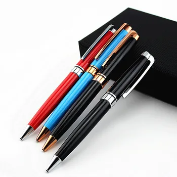 

High quality fresh Sky blue and Rose Gold Clip pattern design Ballpoint Pen elegant stationery office supplies pen