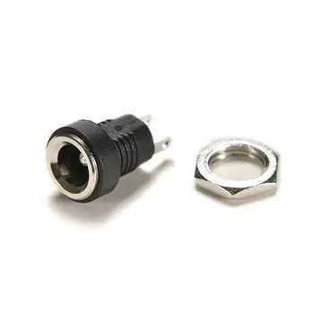 

10PCS DC Power Supply Jack Socket Female Panel Mount Connector 2-Pin 5.5 X 2.1mm Plug Adapter 2 Terminal Types 3A 12v