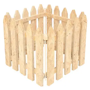 

4Pcs Planting Fence Indoor Outdoor DIY Wooden Feeding Fence for Pet Rabbit Chicken Home Storage Decoration Tool