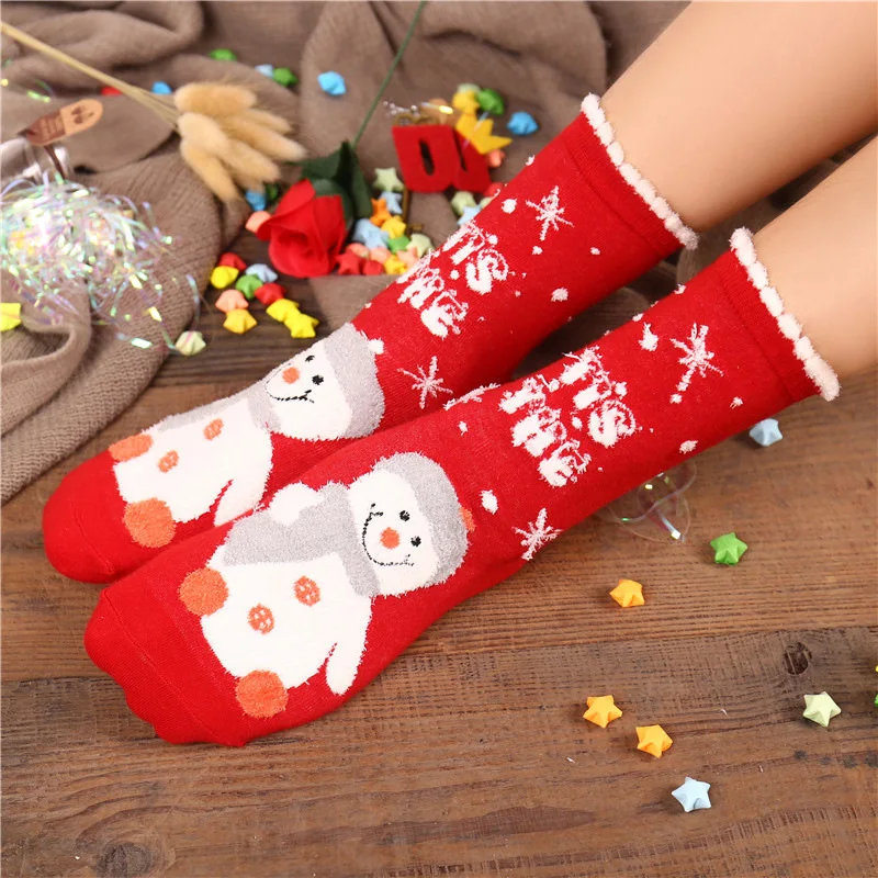 1 Pair Women Socks Casual Winter Christmas Socks David