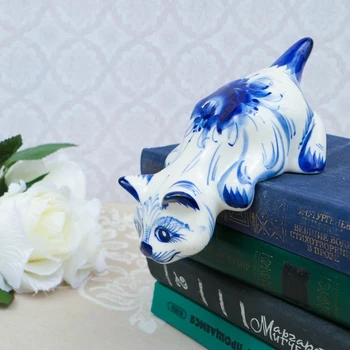 

Sculpture "Hanging Cat", Gzhel, porcelain, 8x16 cm 4177735