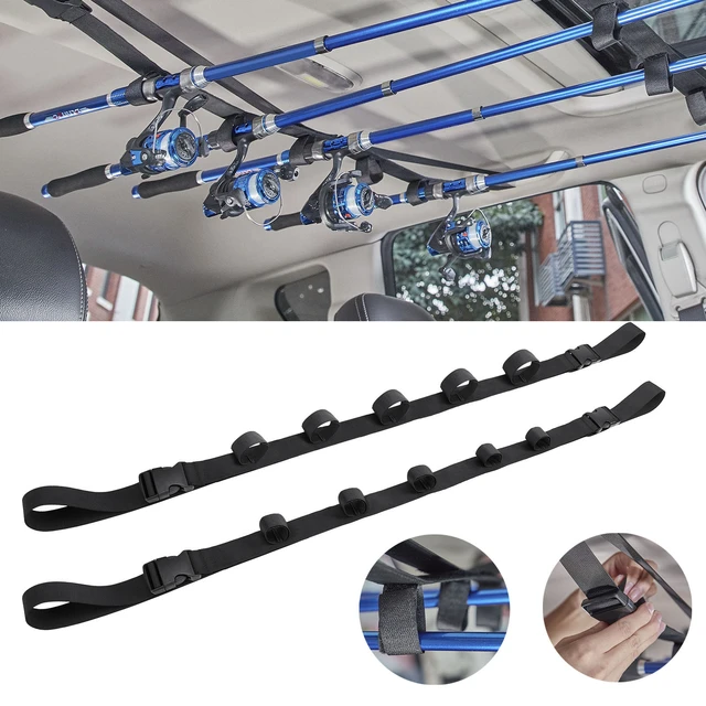5 Slot Vehicle Fishing Rod Rack Pole Holder Belt Strap Carrier Truck SUV  Car Save Most Of The Space In The Car - AliExpress